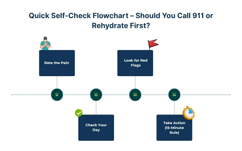 Quick Self-Check Flowchart – Should You Call 911 or Rehydrate First?