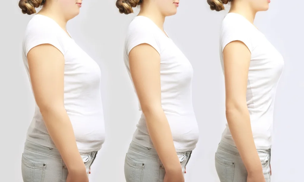 General before and after exercise transformation